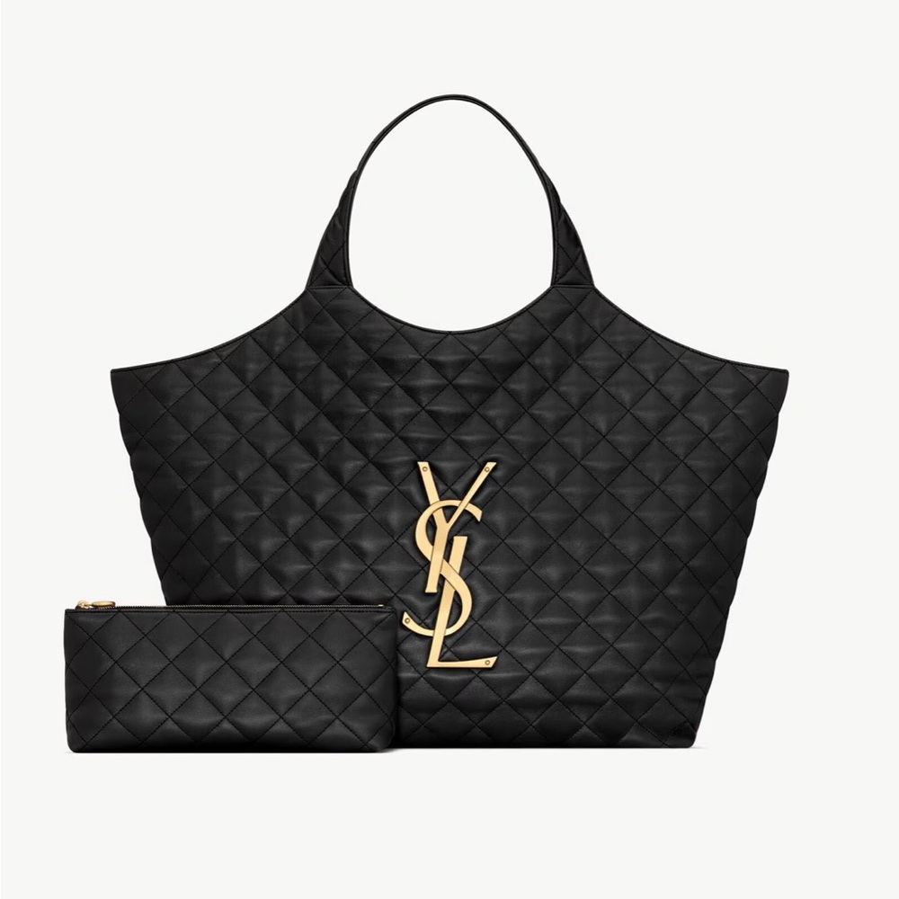 Yves Saint Laurent Icare lambskin quilted Tote Bag w/ pochette - Picture 2 of 16